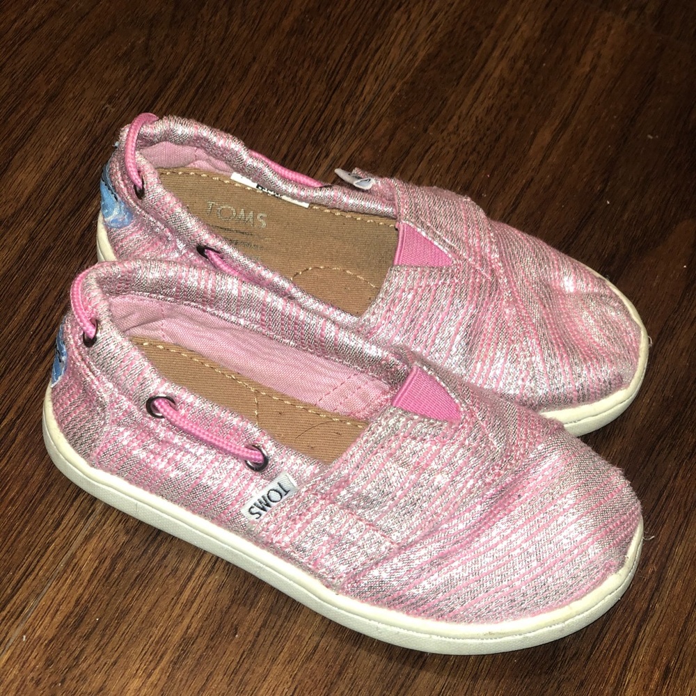 Toms loafers, toddler girl size 8